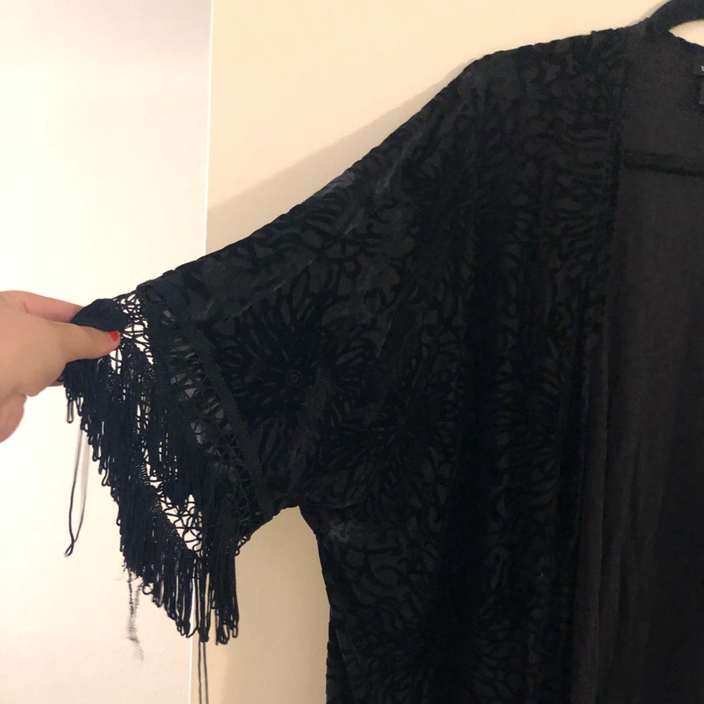 Black kimono top
